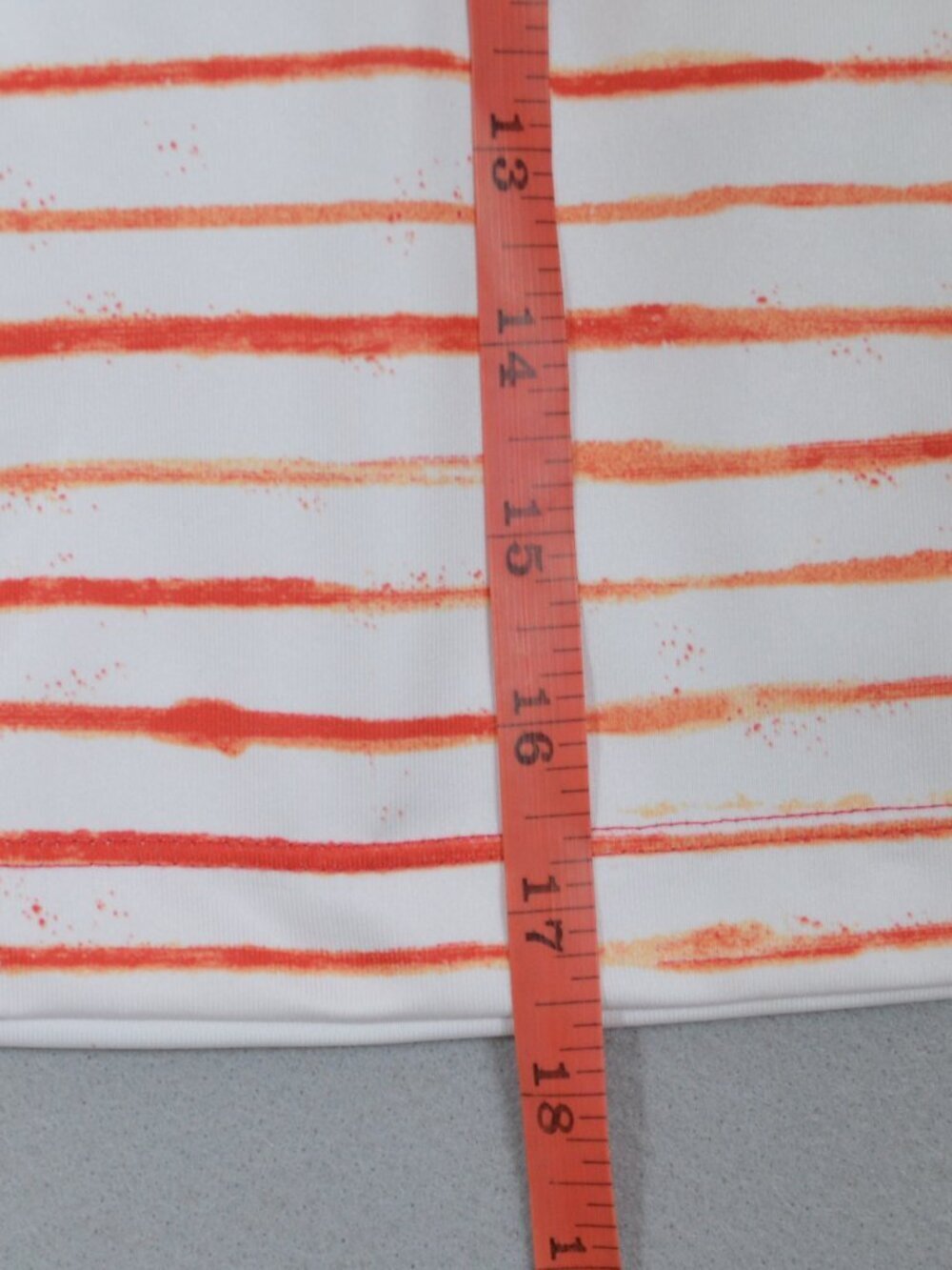 🍊⛳ Coral Bay Golf Skort Striped Orange White Skirt Shorts L - Picture 4 of 11